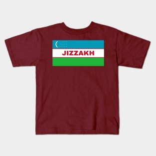 Jizzakh City in Uzbekistan Flag Kids T-Shirt